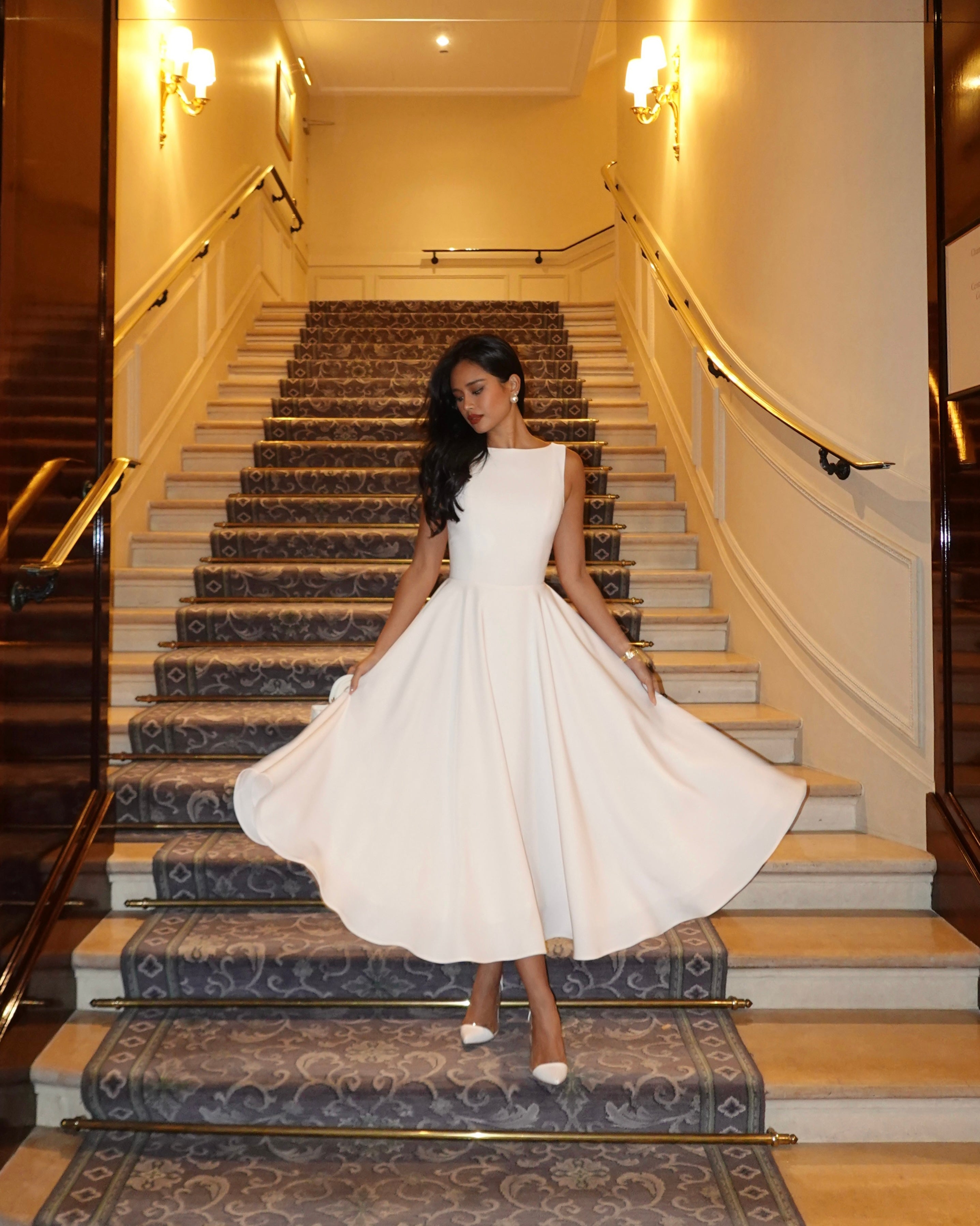 El Vestido Midi Diana en Blanco Roto🍦