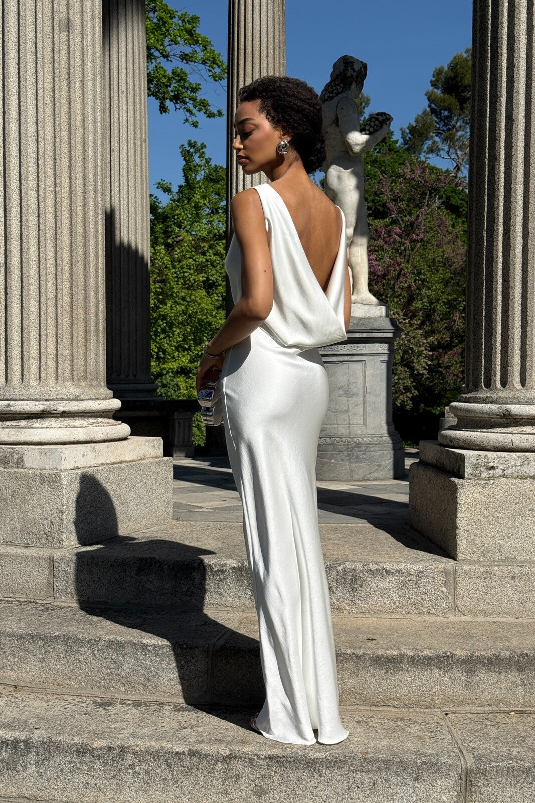 VESTIDO BLANCO FLUIDO LARGO