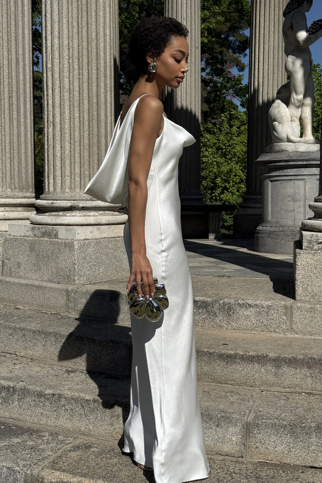 VESTIDO BLANCO FLUIDO LARGO