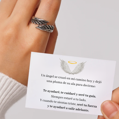 Alas De Ángel™ | Anillo Personalizado y Ajustable Con Nombre