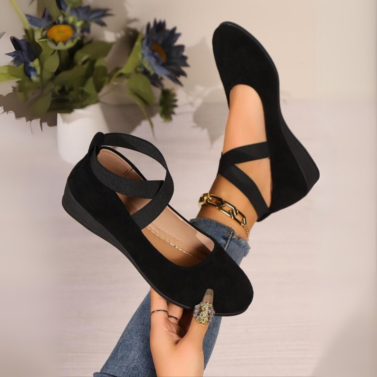 Ballerina™ | Bailarinas Elegantes Con Tacón Corrido