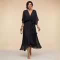 Vestido Monica - Chifón con Escote en V