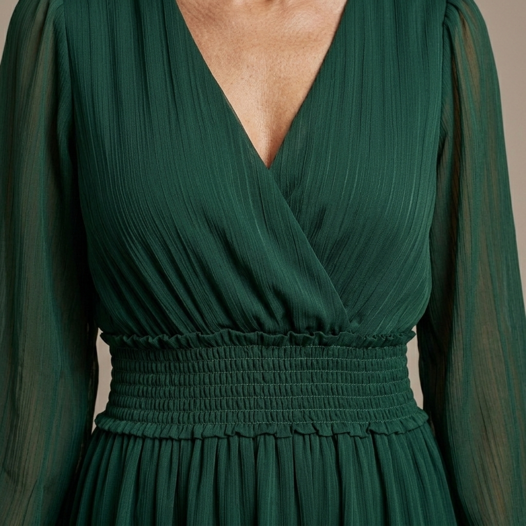 Vestido María - Chifón con Escote en V