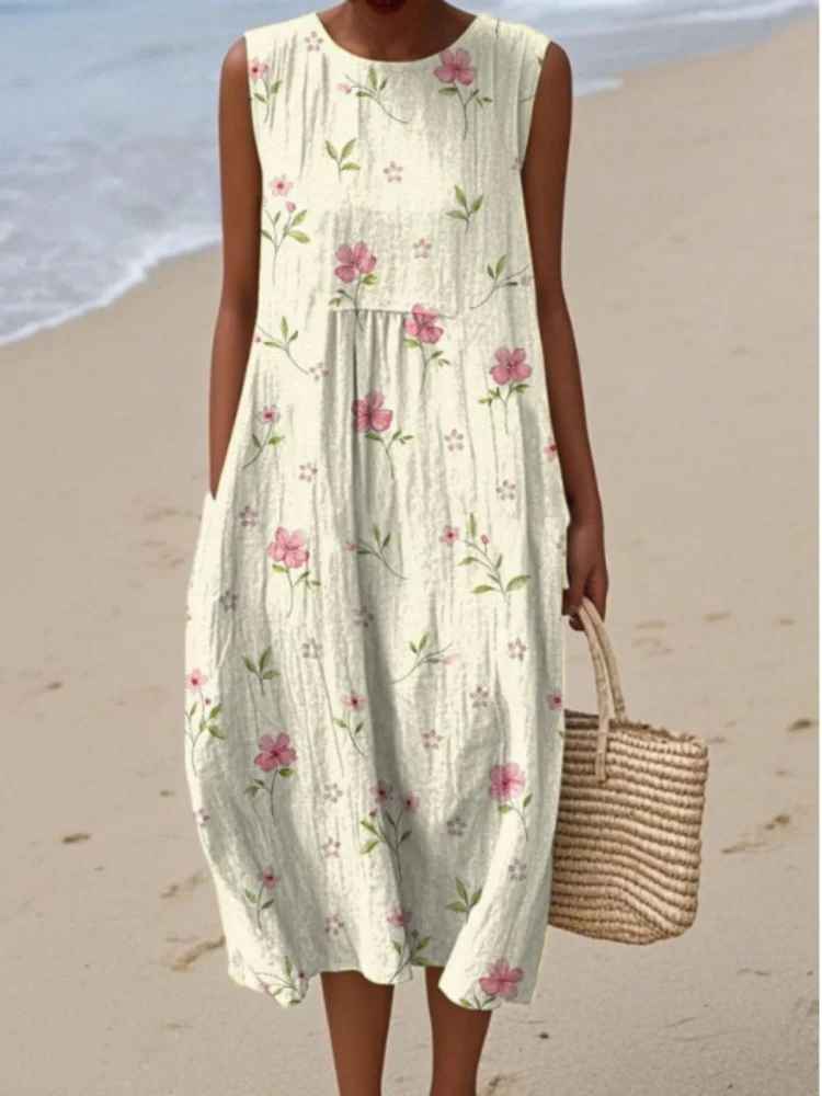 Flora | Vestido Floral Coral