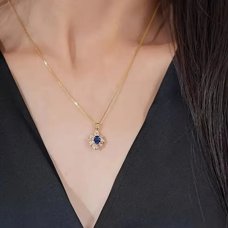 Collar de Oro Noche Azul