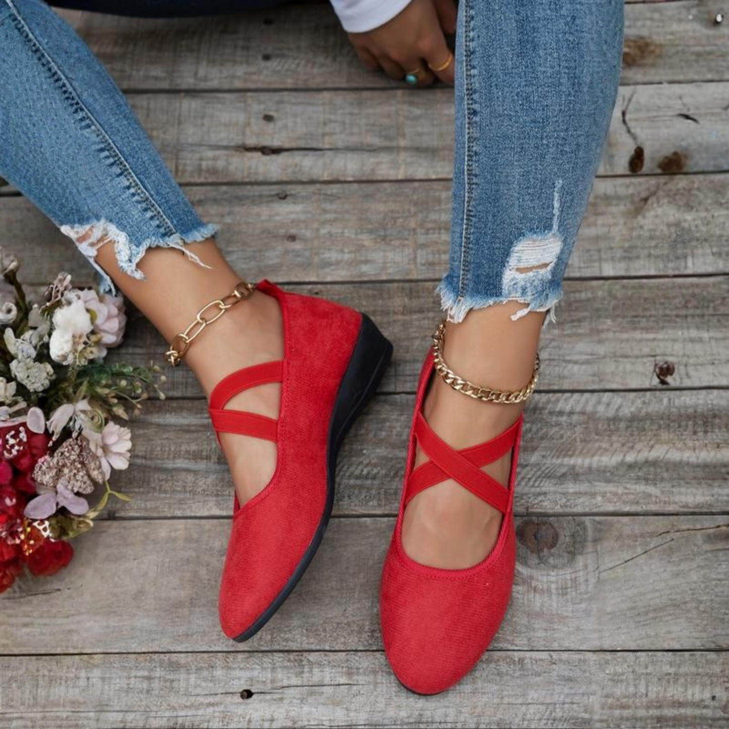 Ballerina™ | Bailarinas Elegantes Con Tacón Corrido