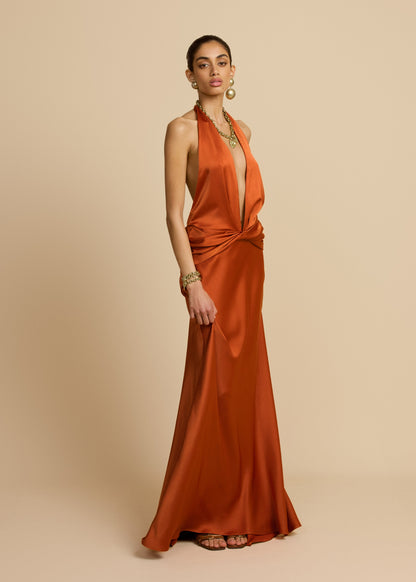 FRANCESCA DRESS RUST