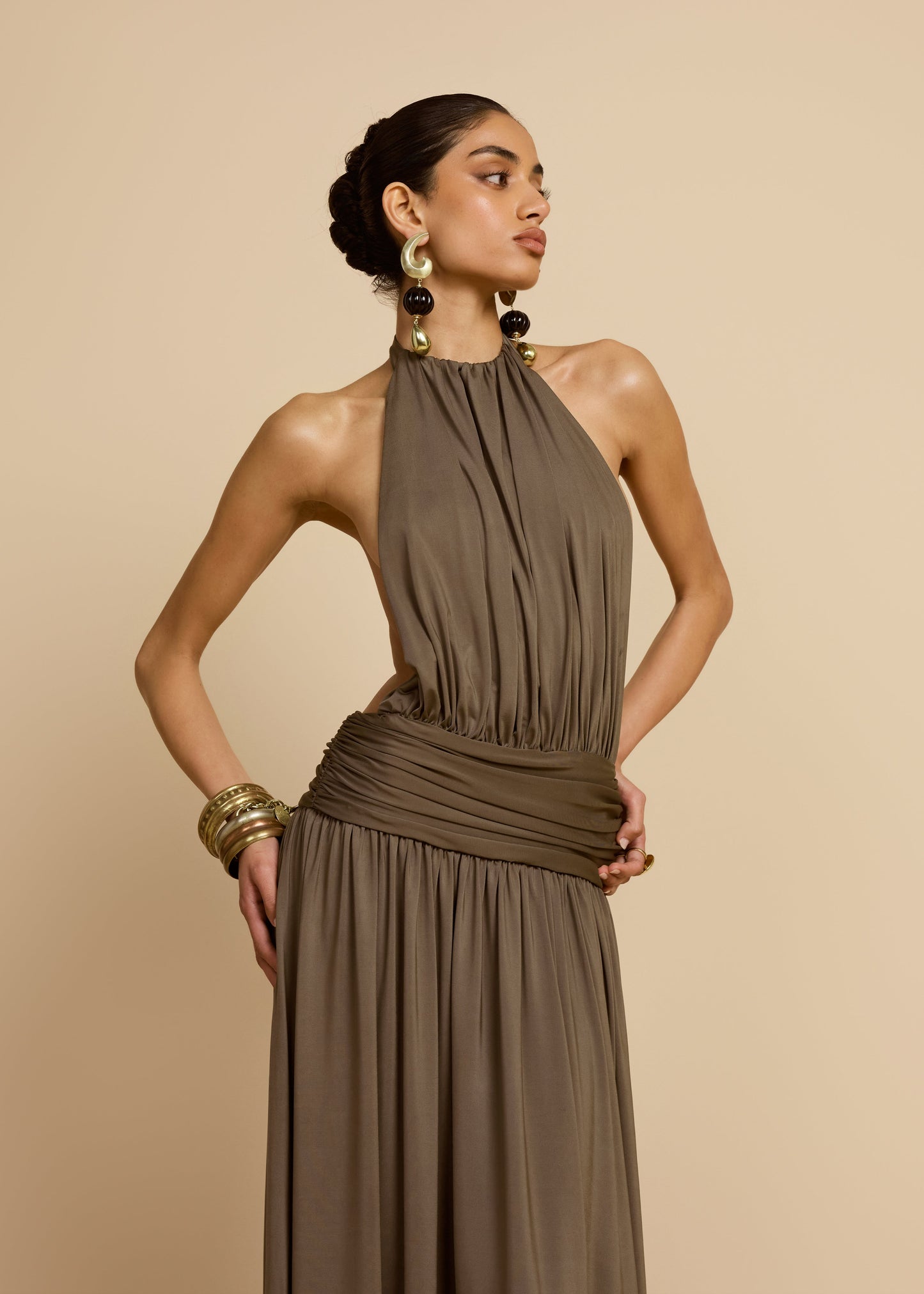 SANTINA DRESS KHAKI