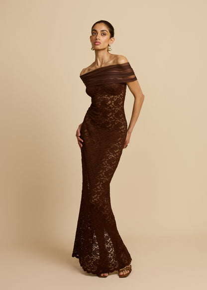 MILANA DRESS CHOCOLATE