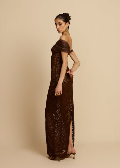 MILANA DRESS CHOCOLATE
