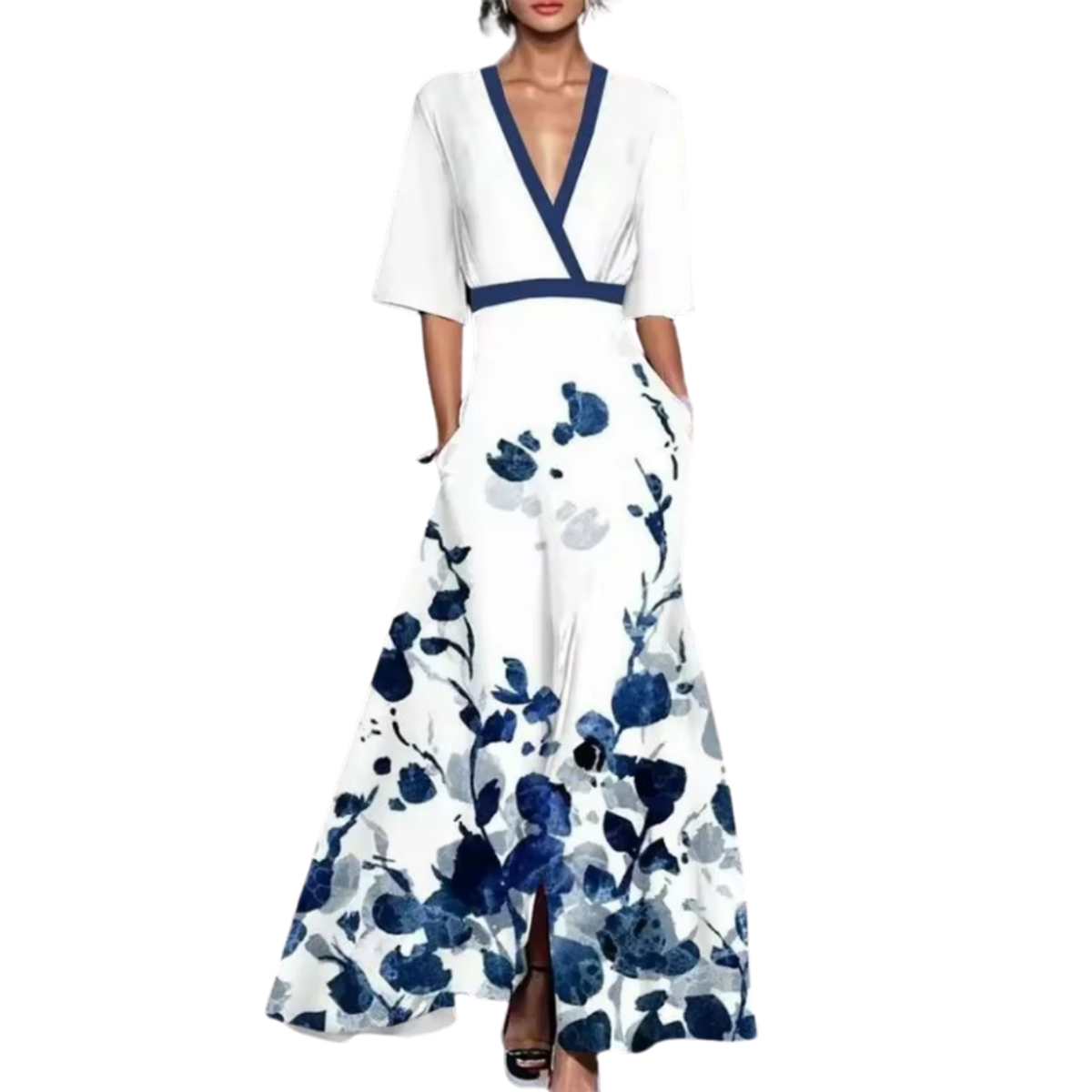 Vestido Noelle - Floral con Escote en V