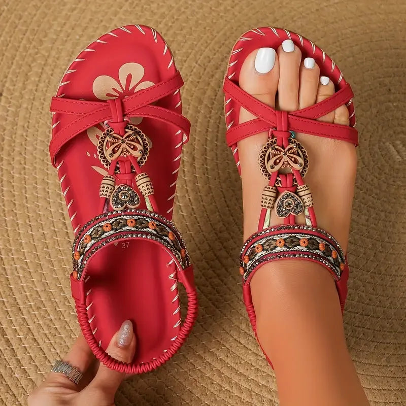 Isabel - Sandalias Efecto Piel con Suela Ergonómica