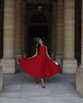 El Vestido Midi Diana en Rojo Clásico ♥️