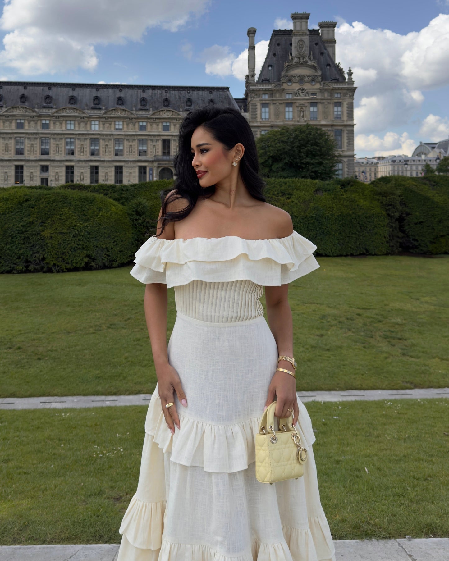 The Bardot Maxi Dress in Pure Linen