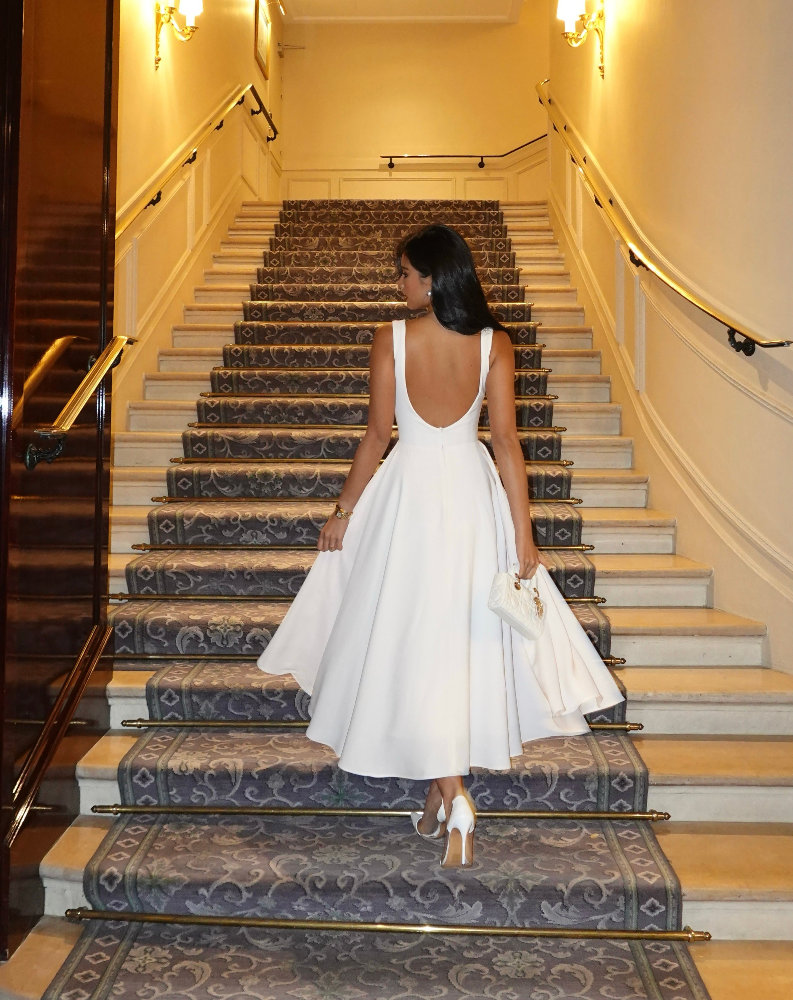 El Vestido Midi Diana en Blanco Roto🍦
