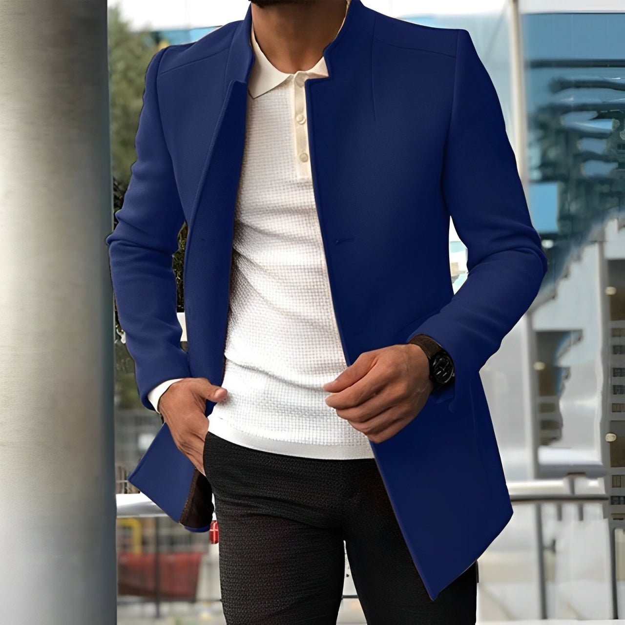 Aldo Men's Wool Coat - All-Season, Versatile