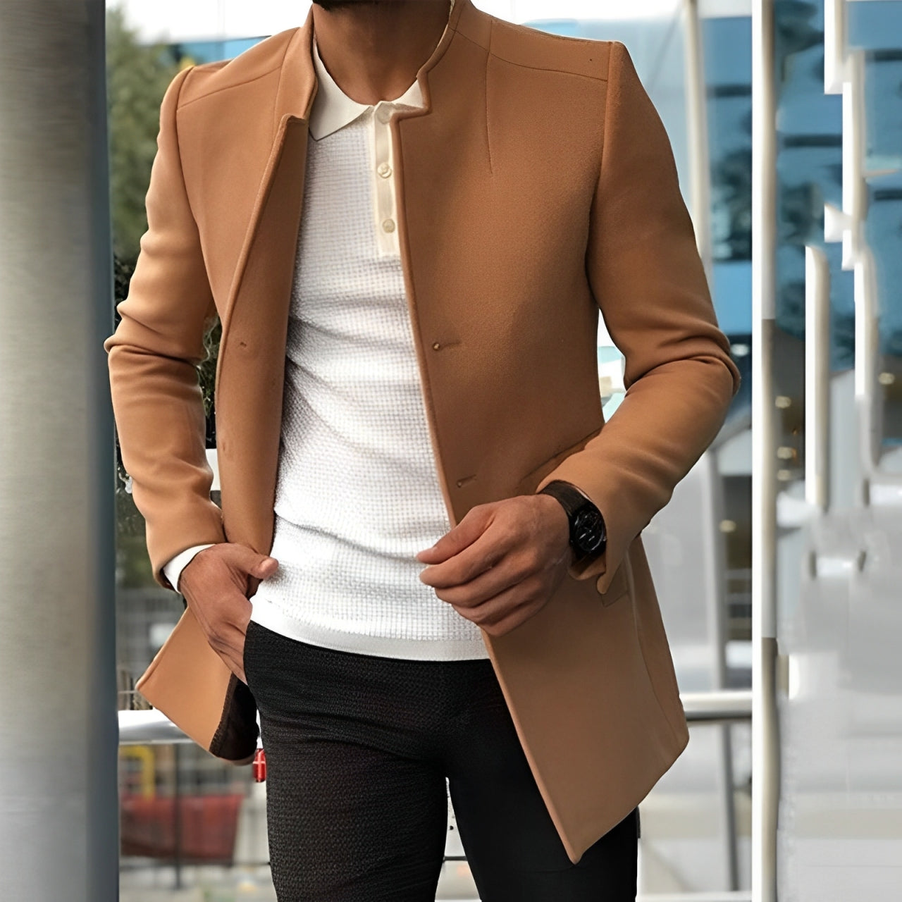 Aldo Men's Wool Coat - All-Season, Versatile