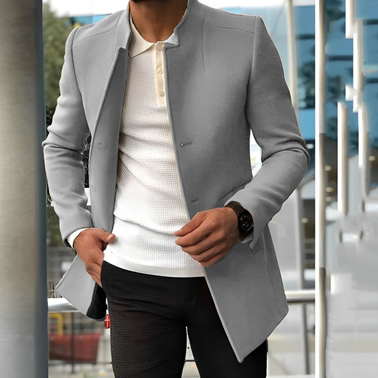 Aldo Men's Wool Coat - All-Season, Versatile