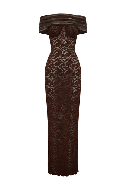 MILANA DRESS CHOCOLATE