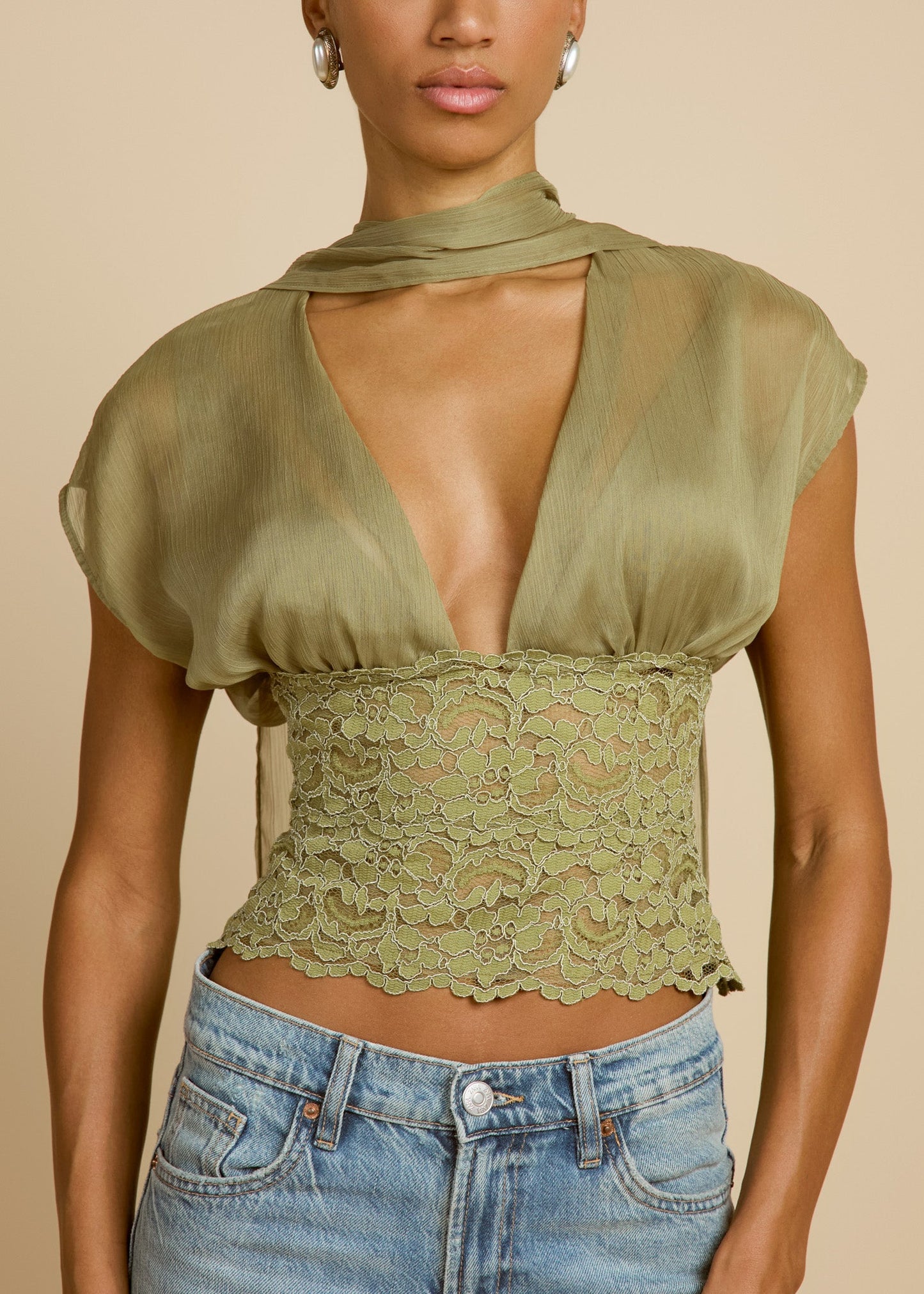 ALLEGRA TOP PISTACHIO