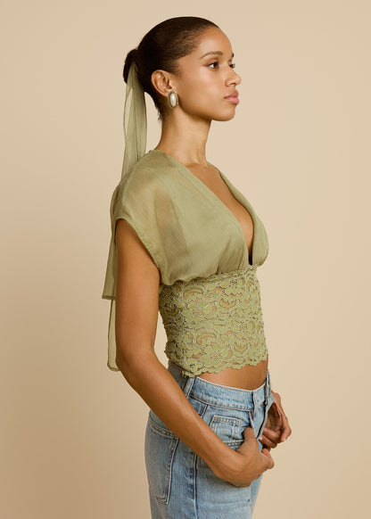 ALLEGRA TOP PISTACHIO