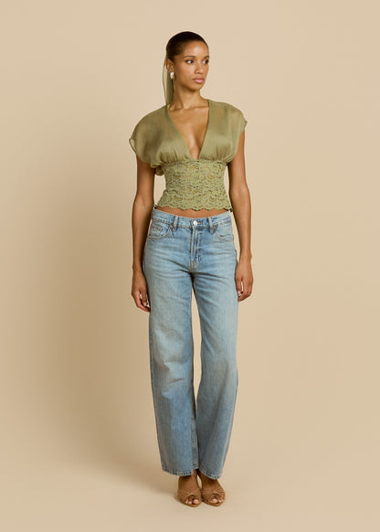 ALLEGRA TOP PISTACHIO