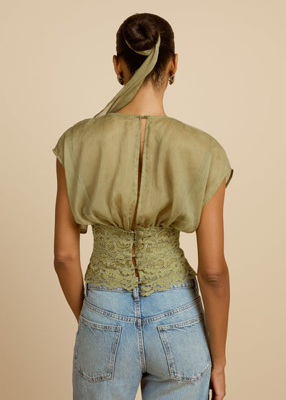 ALLEGRA TOP PISTACHIO