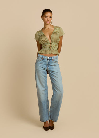 SABRINA TOP PISTACHIO