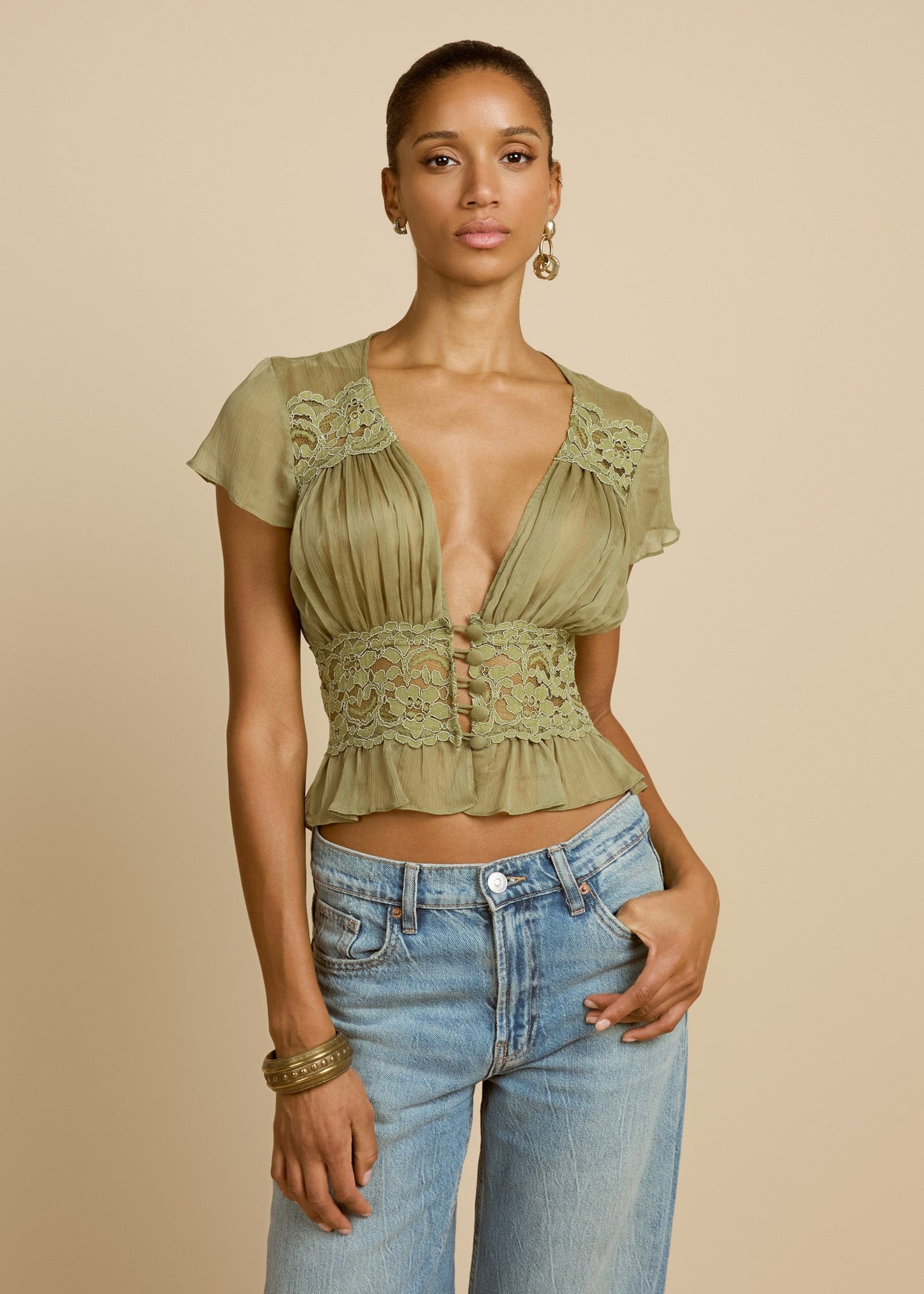 SABRINA TOP PISTACHIO