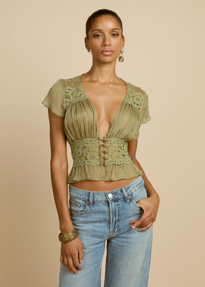 SABRINA TOP PISTACHIO