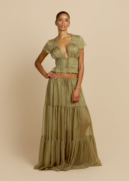 SABRINA SKIRT PISTACHIO