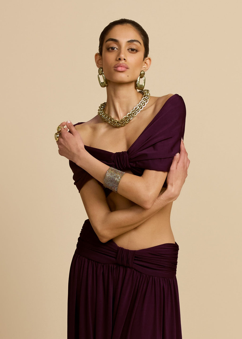 FALDA ALESSIA CIRUELA