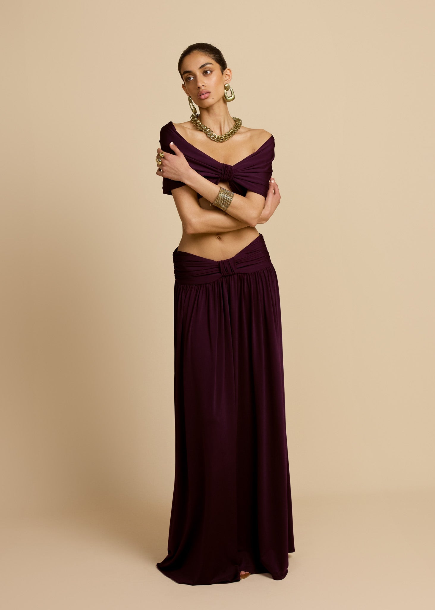 FALDA ALESSIA CIRUELA