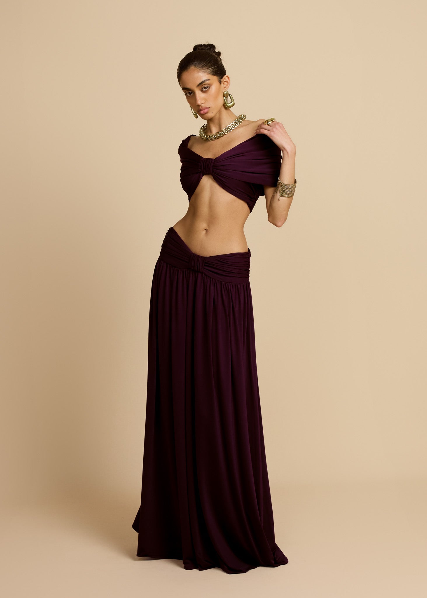 FALDA ALESSIA CIRUELA