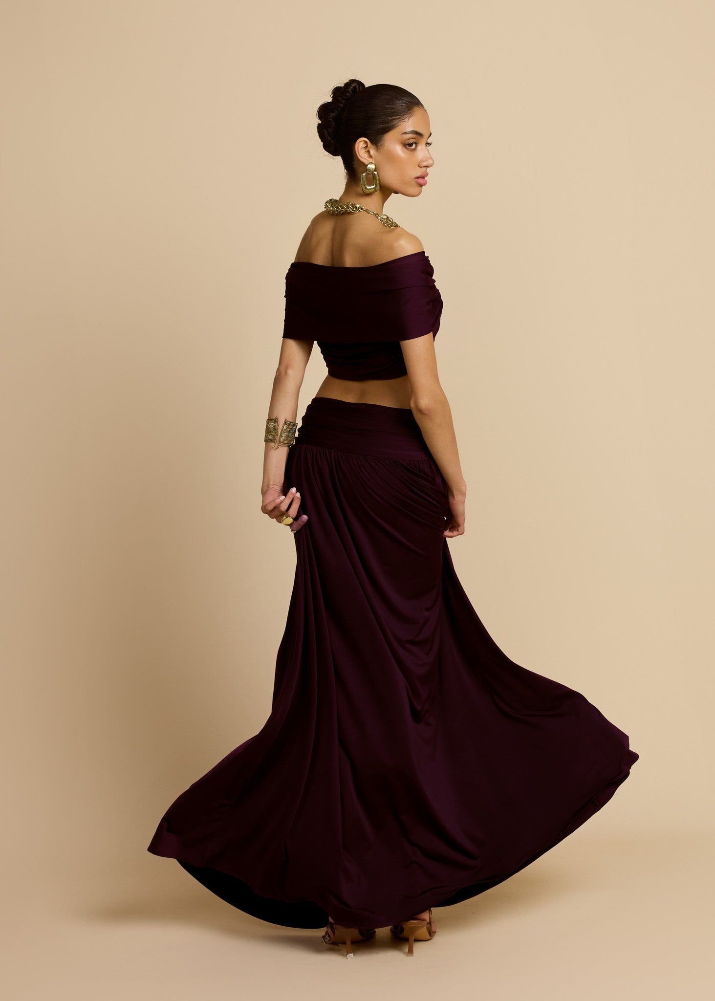 FALDA ALESSIA CIRUELA