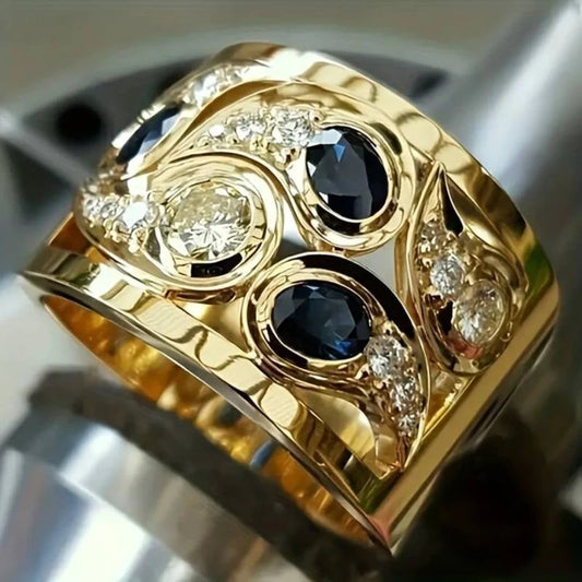 Anillo Vintage de Oro Brillante