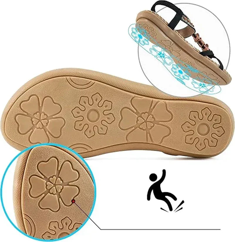 Isabel - Sandalias Efecto Piel con Suela Ergonómica