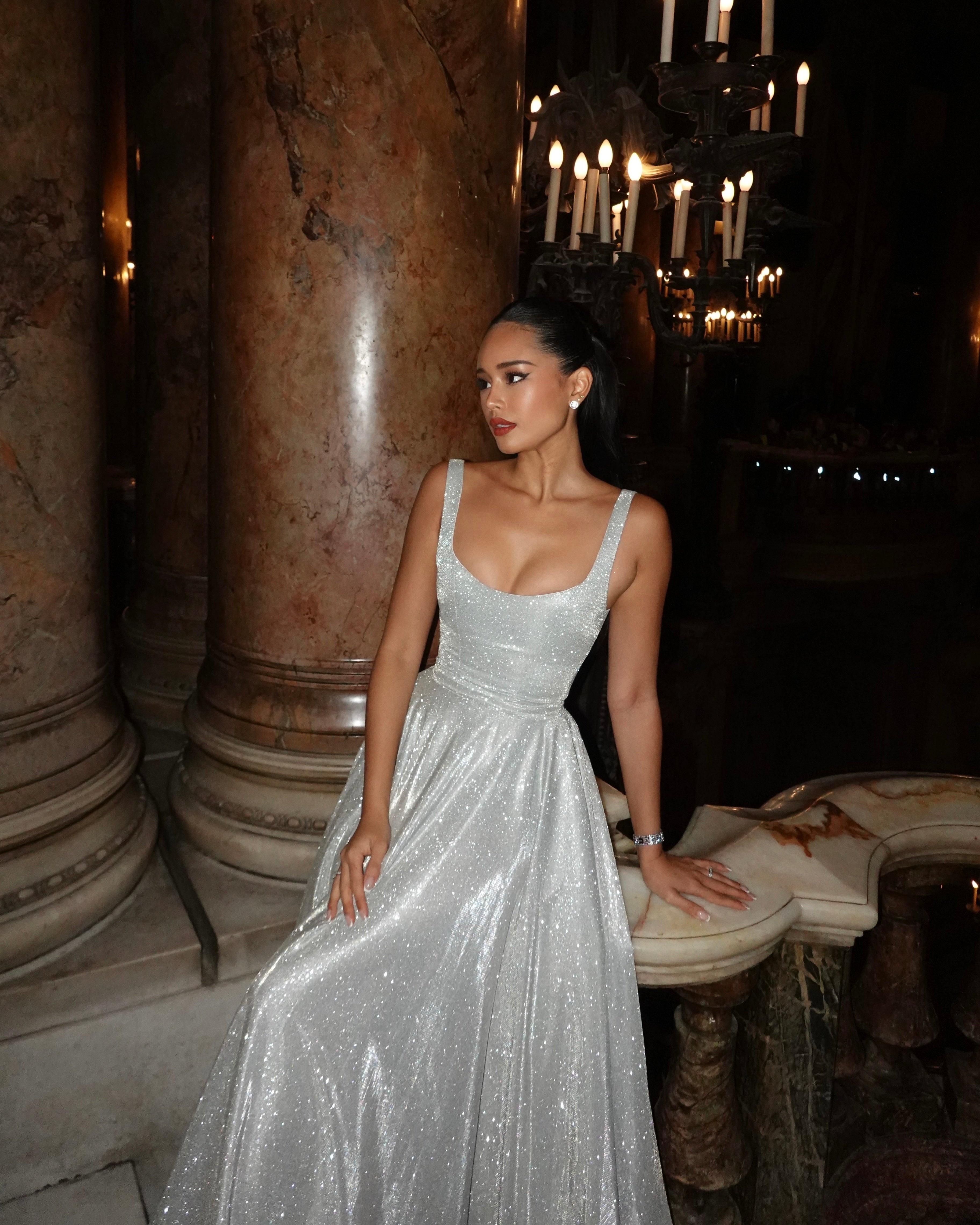 El Maxi Vestido Brillante Scarlett