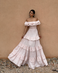 El Maxi Vestido Bardot en Lino Puro