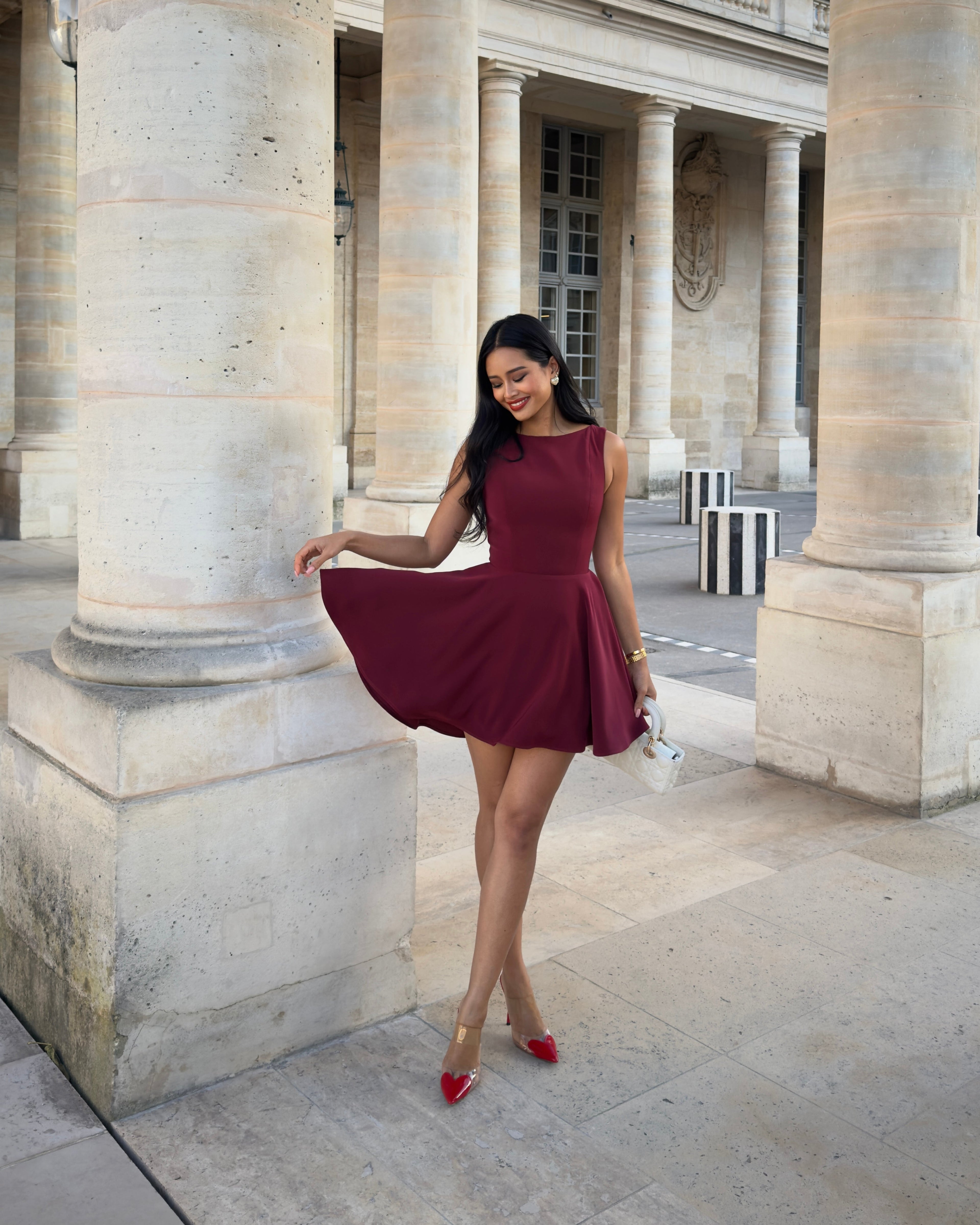 El Mini Vestido Diana en Rojo Vino🍷