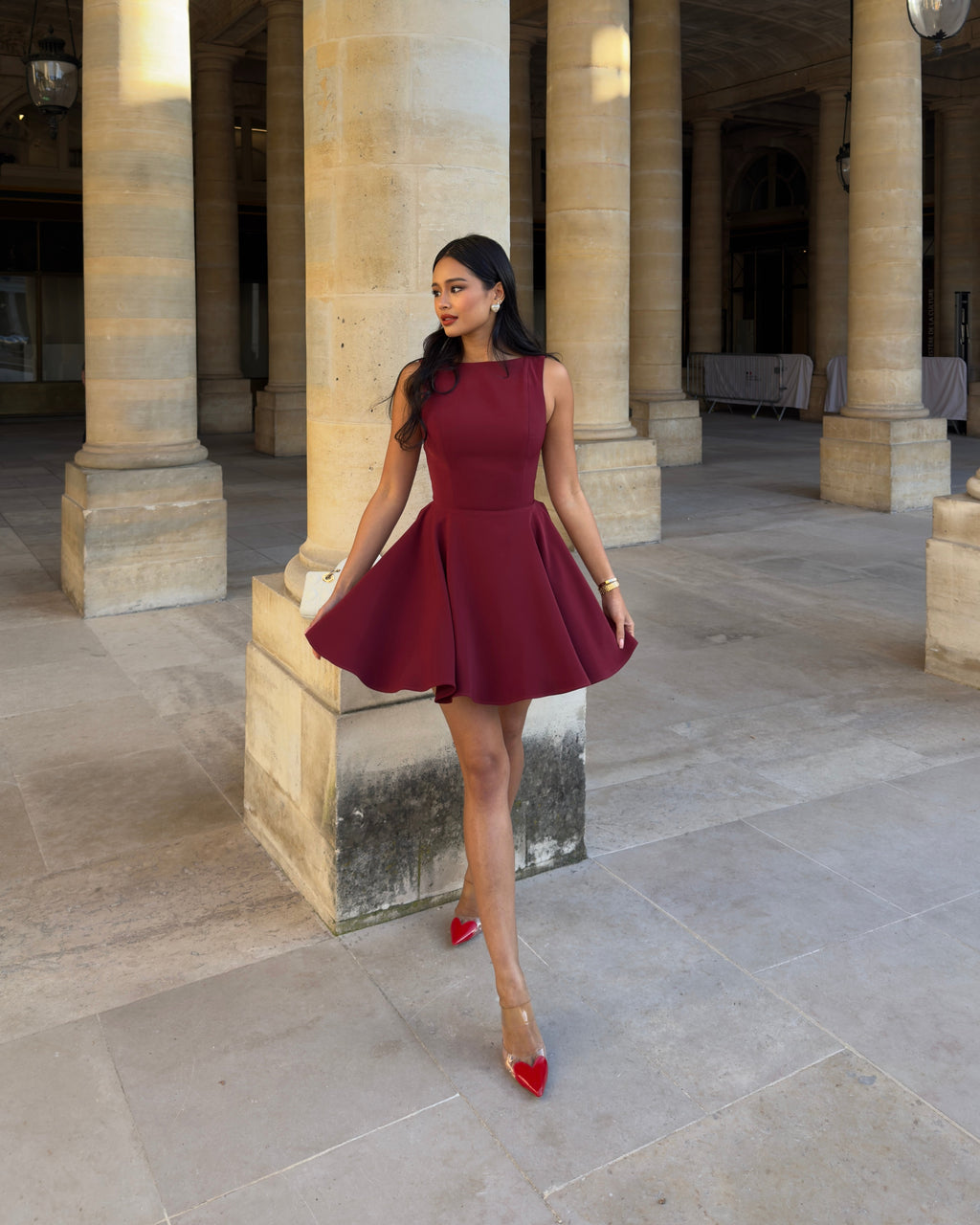 El Mini Vestido Diana en Rojo Vino🍷