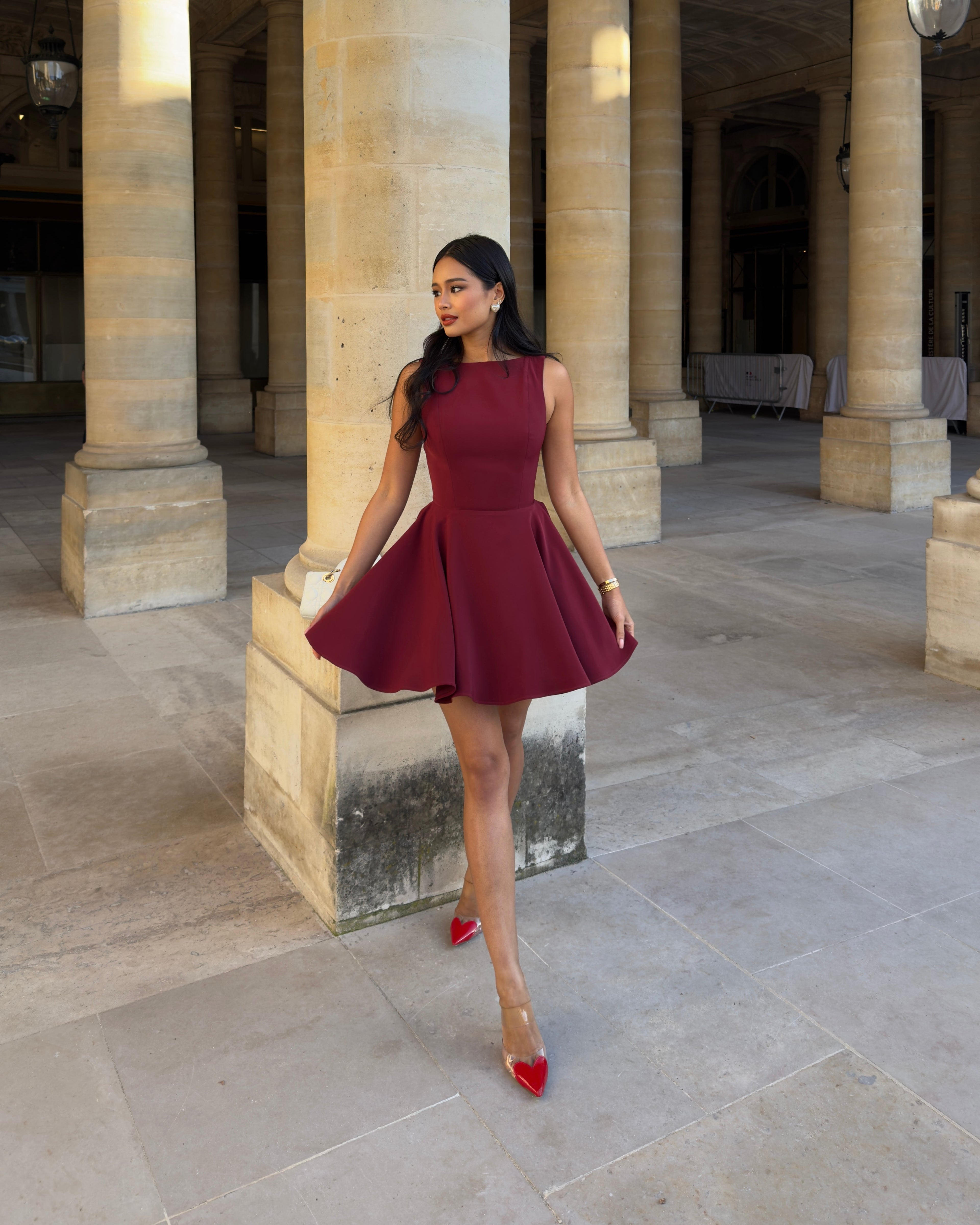 El Mini Vestido Diana en Rojo Vino🍷