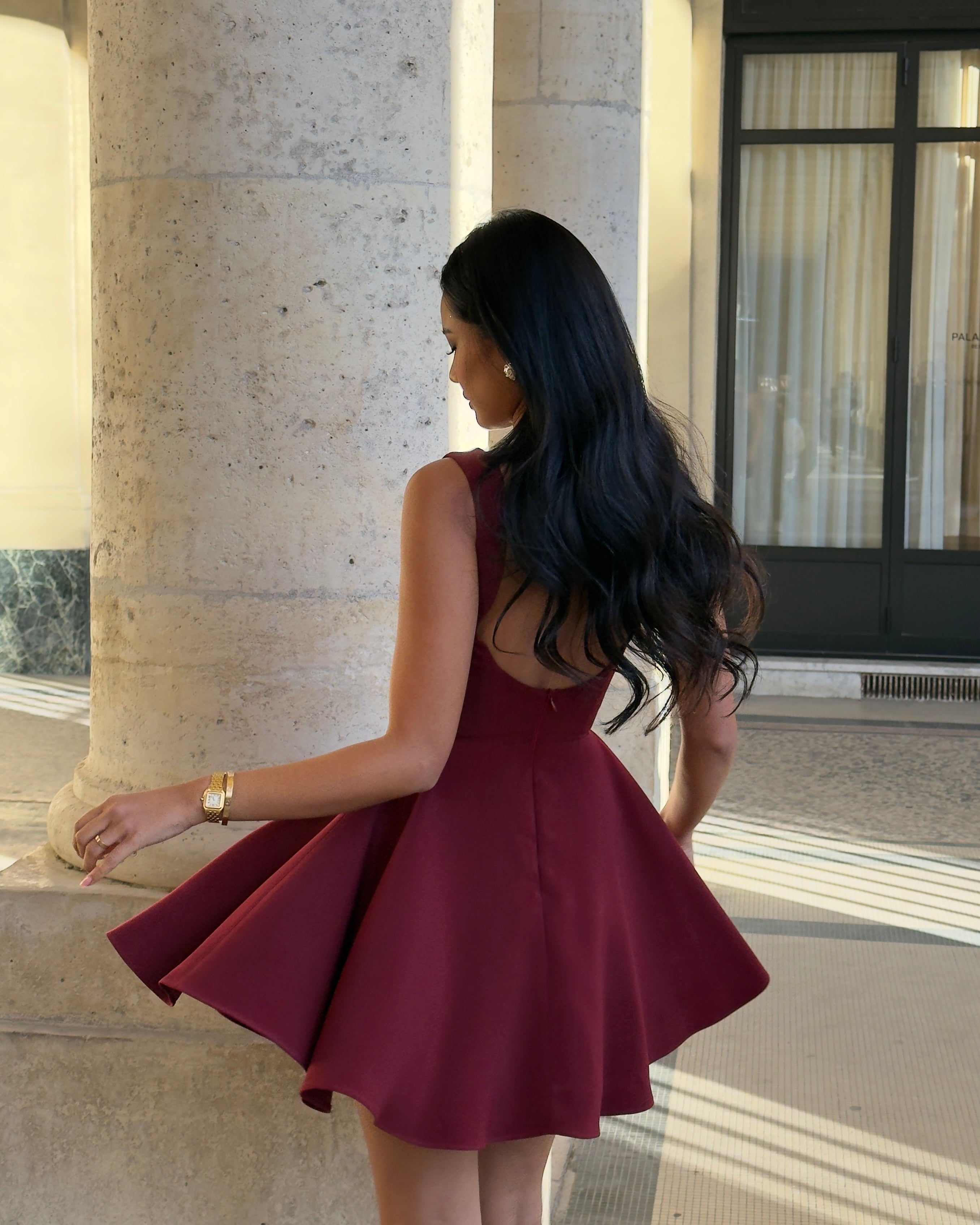 El Mini Vestido Diana en Rojo Vino🍷
