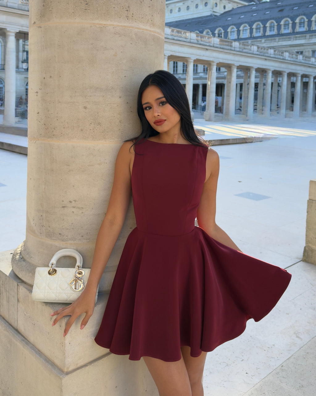 El Mini Vestido Diana en Rojo Vino🍷