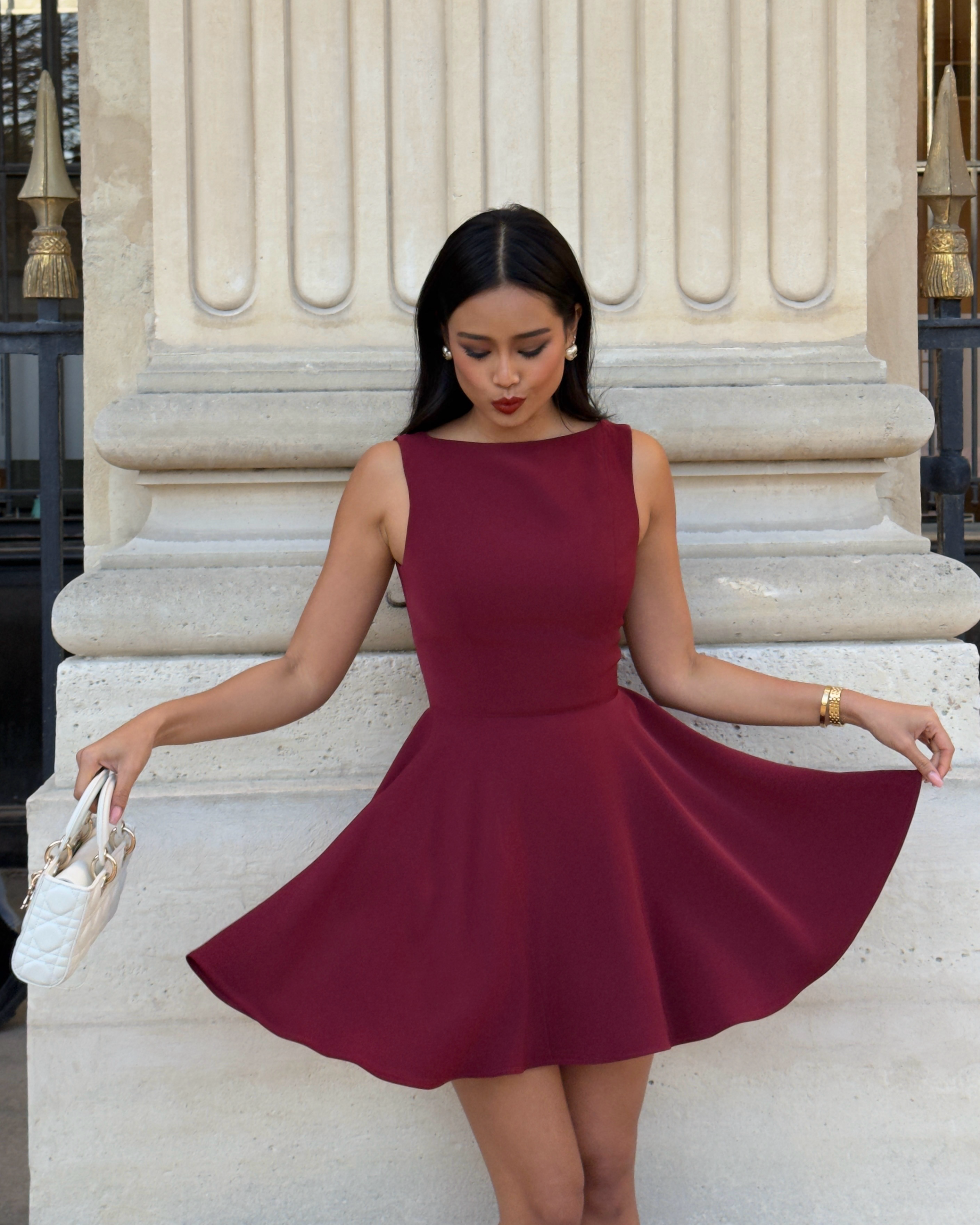 El Mini Vestido Diana en Rojo Vino🍷