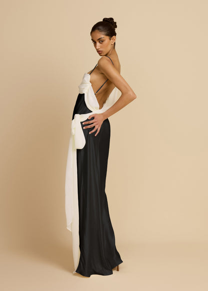 HELENA DRESS BLACK & IVORY