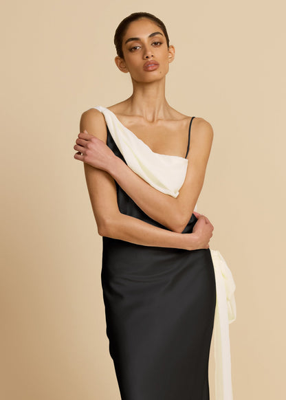 HELENA DRESS BLACK & IVORY