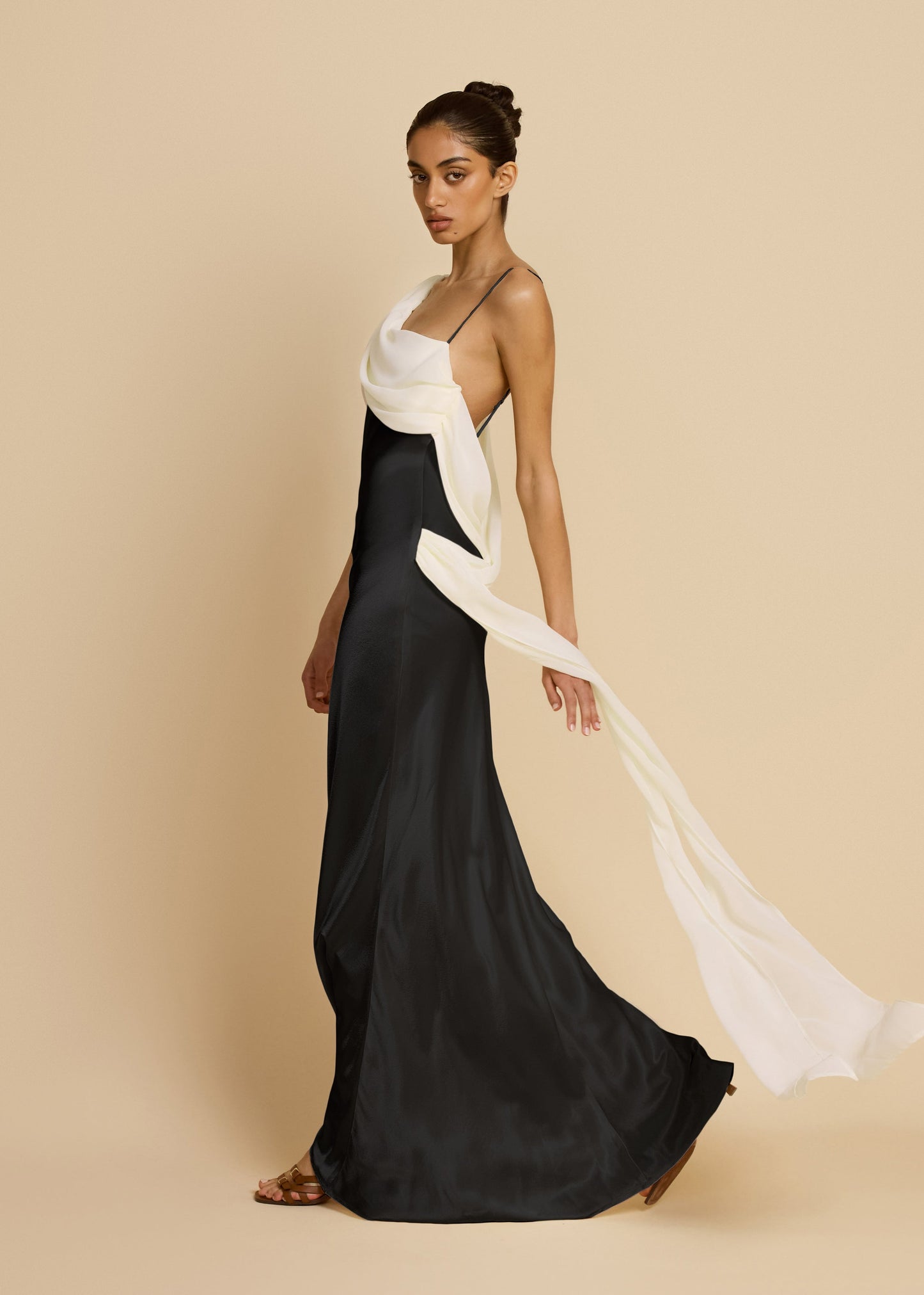 HELENA DRESS BLACK & IVORY