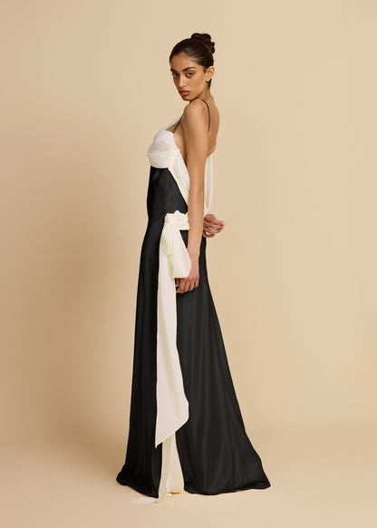 HELENA DRESS BLACK & IVORY