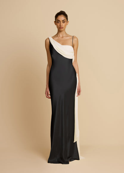HELENA DRESS BLACK & IVORY
